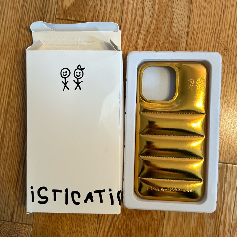 NEW! iPhone 14 Pro Max THE PUFFER CASE GOLD-limited edition version